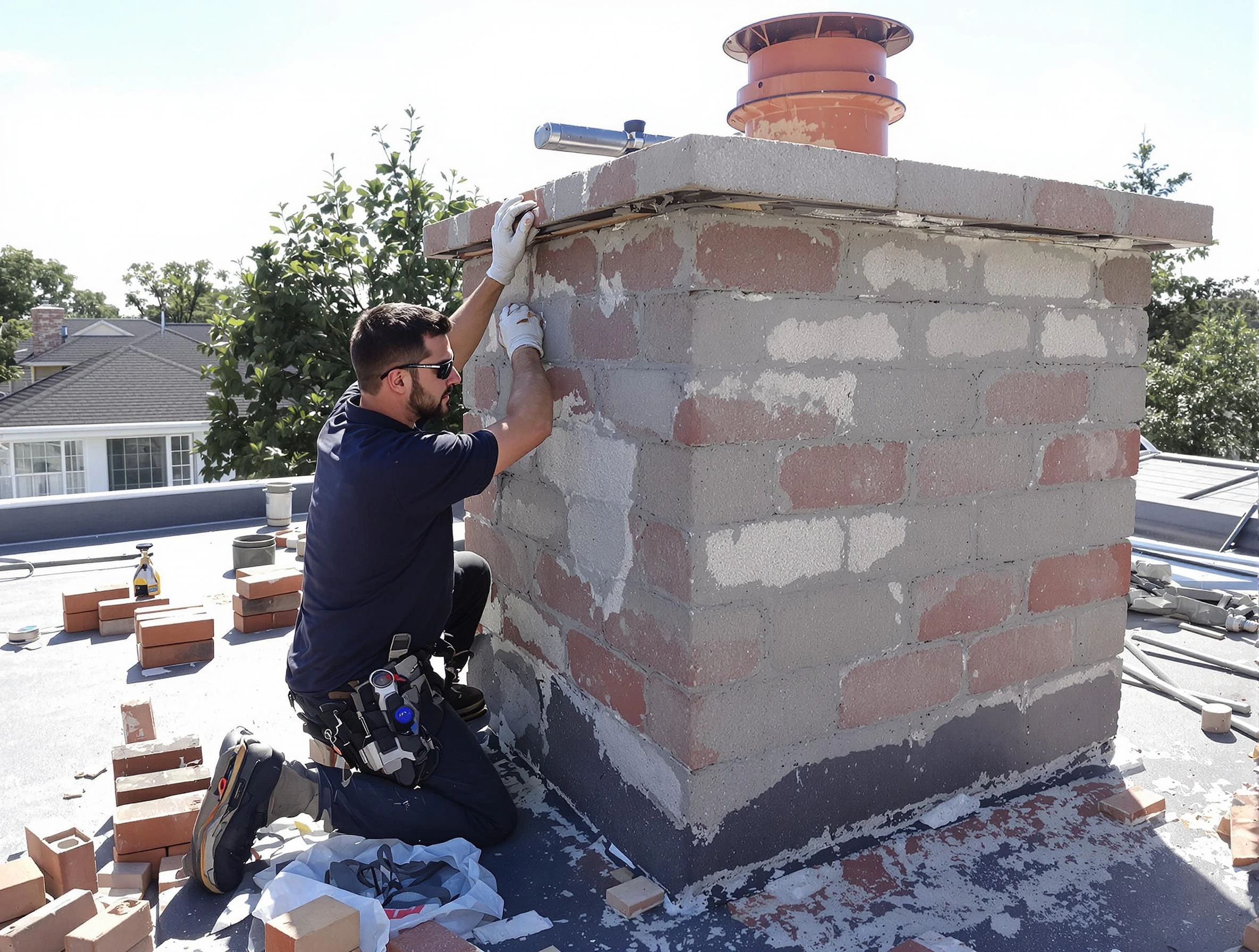 Advanced chimney repair process by La Vergne Chimney Sweep in La Vergne, TN