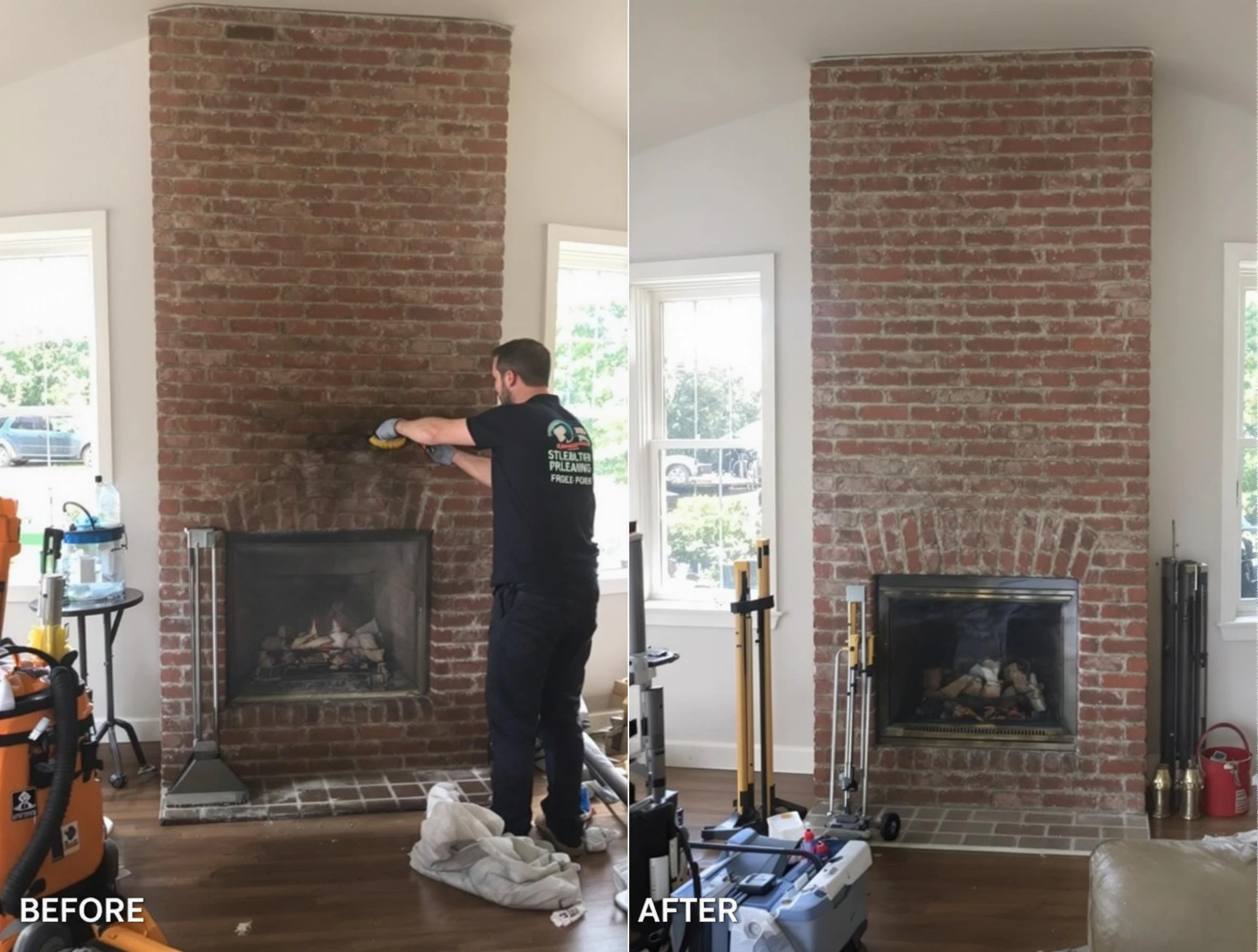 Finished chimney sweeping service by La Vergne Chimney Sweep in La Vergne, TN