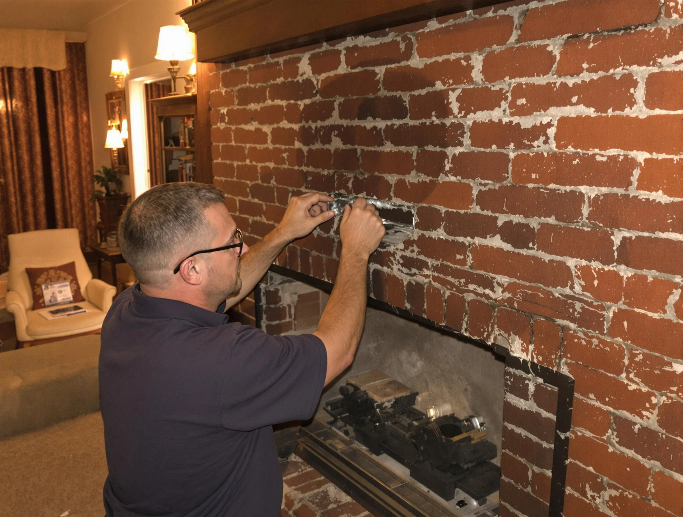 La Vergne Chimney Sweep expert fixing a fireplace in La Vergne, TN